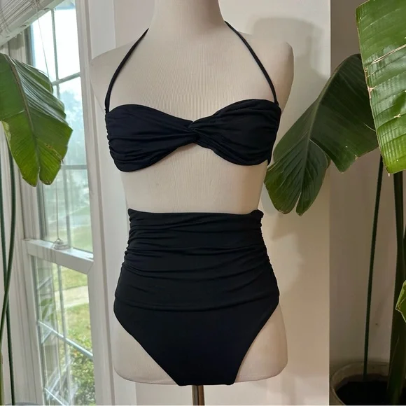 Melissa Odabash
Lyon Black High Waist Bandeau Bikini set - Picture 3 of 7